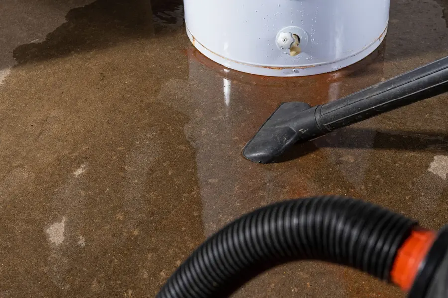 A leaking water heater flooding an Antioch, IL utility room